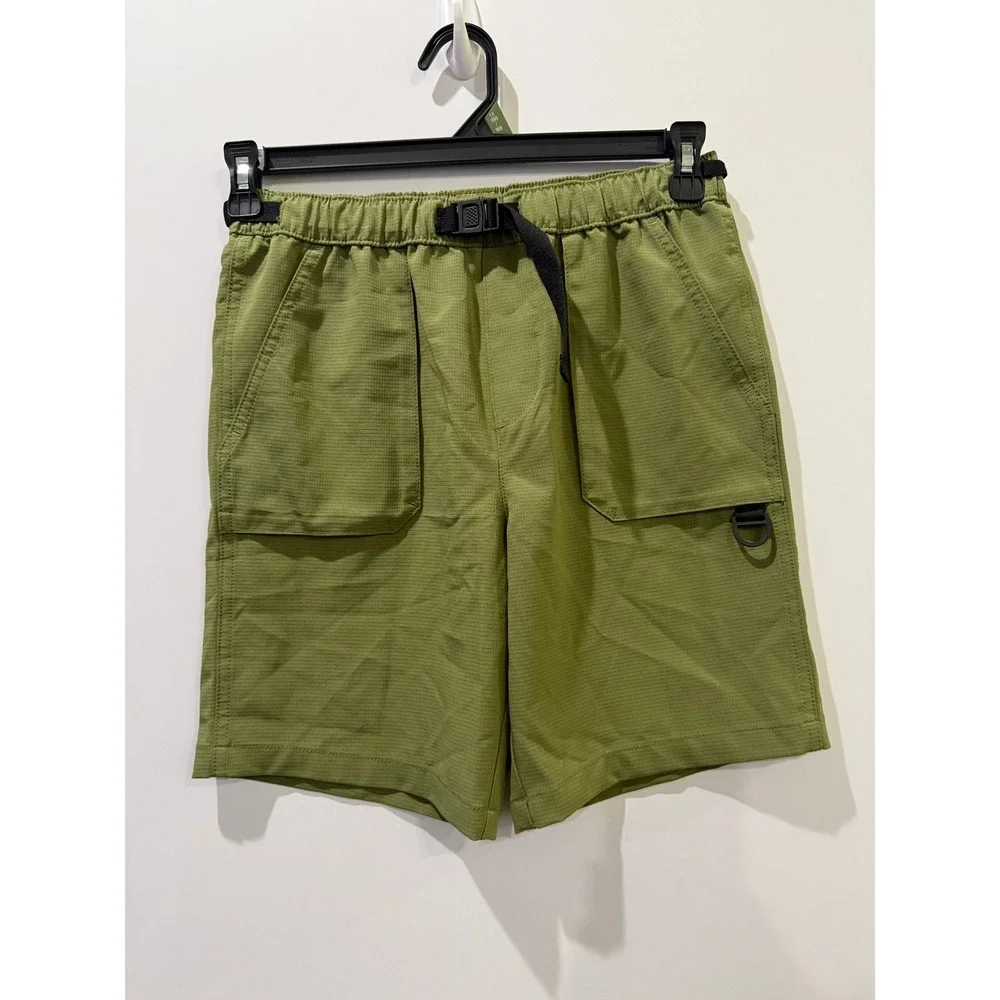 Wonder Nation Utility Shorts Kids XL 14-16 Green Excellent Ripstop Belted
